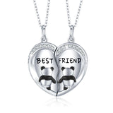 Best Friend Necklaces for 2 Panda Necklace BFF Friendship Necklace for 2 pcs Heart Forever Cute Animal Necklace 925 Sterling Silver Jewelry - Minihomy