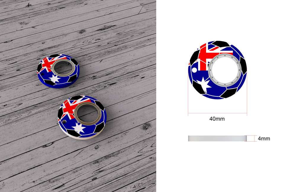 Creative Football World Cup Spinner Toy Keychain - Minihomy