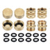 MATCC Garden Hose Adapter Hose End Caps 3/4 Inch GHT Brass Hose Connector Male to Male Female to Female Fittings 2 Kits 4 Pack Garden Hose Caps