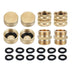 MATCC Garden Hose Adapter Hose End Caps 3/4 Inch GHT Brass Hose Connector Male to Male Female to Female Fittings 2 Kits 4 Pack Garden Hose Caps