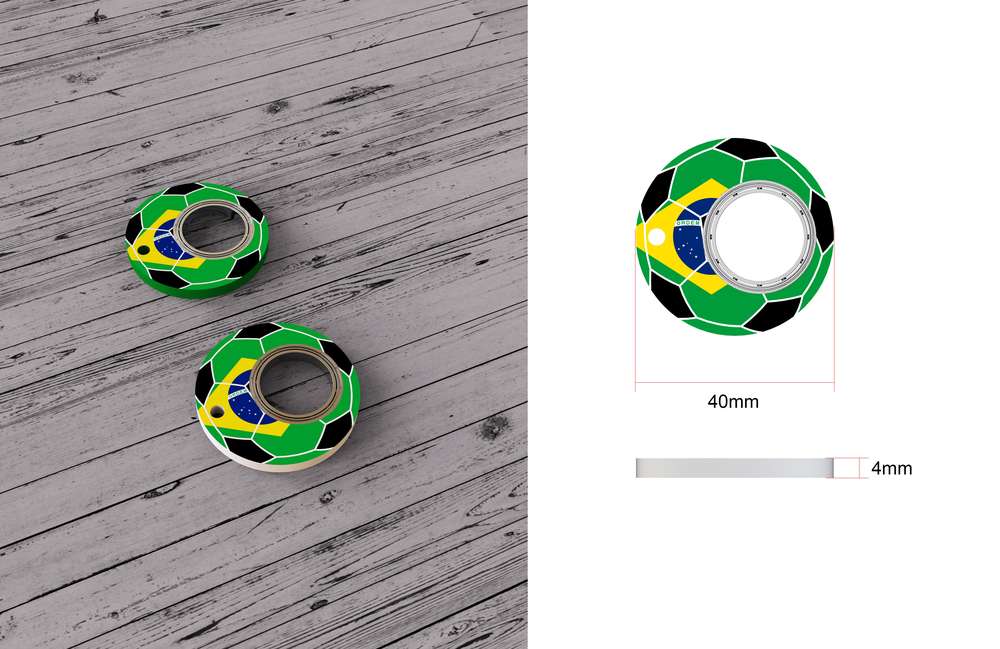 Creative Football World Cup Spinner Toy Keychain - Minihomy