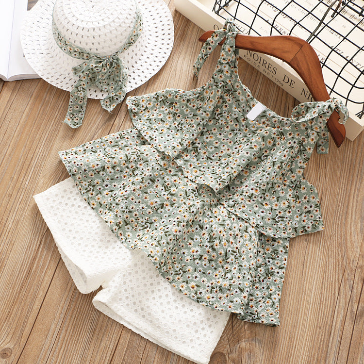 Chiffon Sling Two-piece Suit Cool Girl Suit With Hat - Minihomy