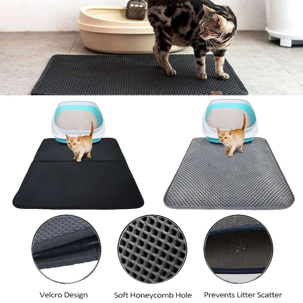 Double Layer Litter Cat Bed Pads  Pet Product Bed For Cats House Clean Mat - Minihomy