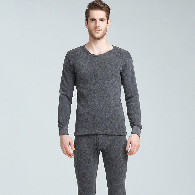 Men Round Neck Warm Pajamas Suit - Minihomy