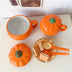 Ceramic Breakfast Couple Pumpkin Cups