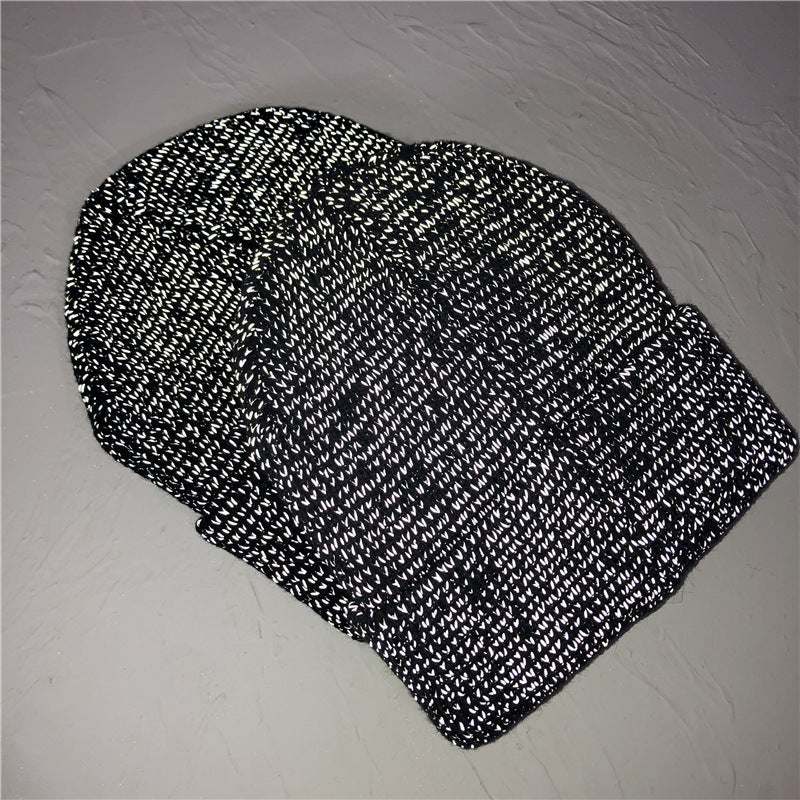 Autumn And Winter Hats Men And Women Trendy Reflective Knitted Hats - Minihomy