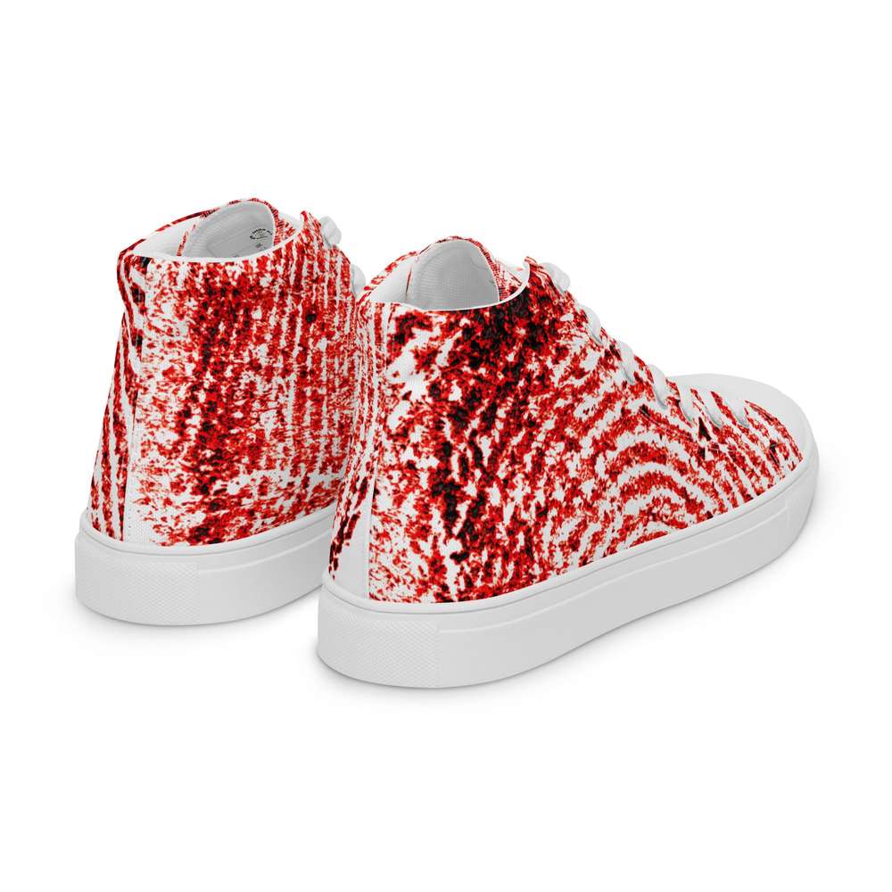 Blood Drop Pattern Mens High Top Canvas Shoes - Minihomy