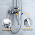 DQOK Thermostatic Shower Faucet Chrome  Bathroom  Shower Mixer Set Waterfall Rain Shower System Bathtub Faucet Taps