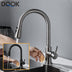 Smart Touchless Kitchen Faucet Brushed Poll Out Infrared Sensor Faucets Black/Nickel Infrared Water Mixer Taps