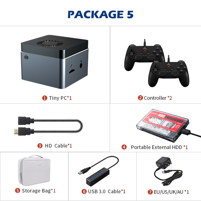 Retro Video Game Console Chuwi Larkbox Super Console X Mini PC Box WIN11 For PS2/SS/WII/PSP/N64/DC Intel J4125 With 71000+ Games