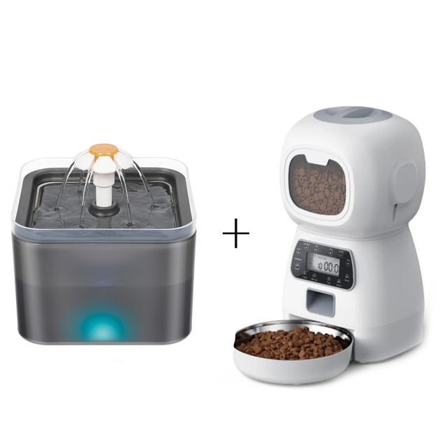 Smart Automatic Dog Cat Feeder 4.5 Liters Dry Food Dispenser Plus 2L Water Feeder Suitable For Small And Medium Pet Smart Feeder