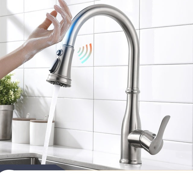 Smart Touch Kitchen Faucets Crane For Sensor Kitchen Water Tap Sink Mixer Rotate Touch Faucet Sensor Water Mixer KH-1005