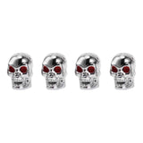 4pcs Universal Black Skull Car Auto Wheel Tire Tyre Valve Stem Caps Dust Covers