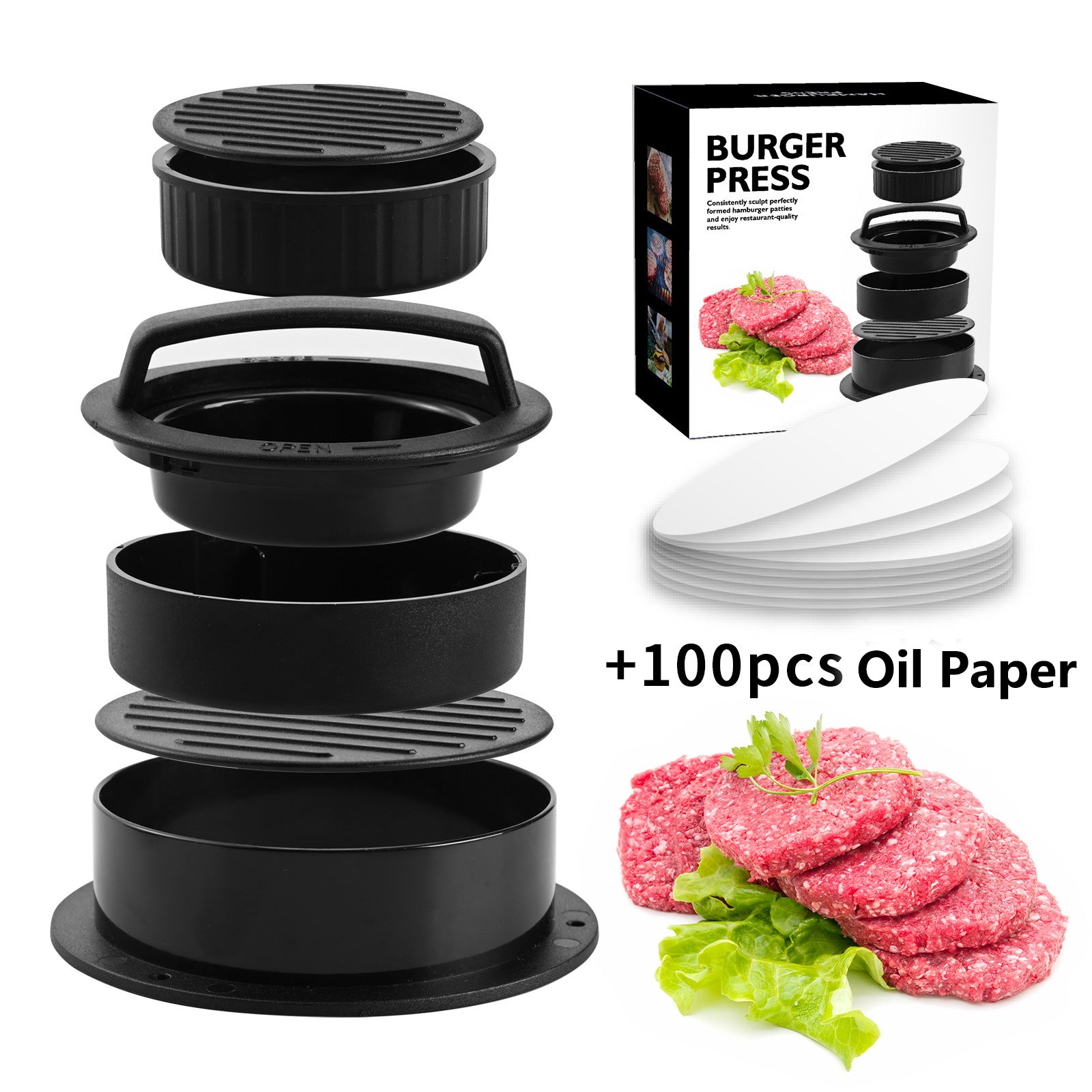 Hamburger Press Round Shape Nonstick Chef Cutlets