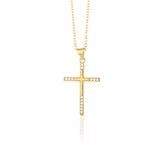 Stainless Steel Gold Cross Chain Necklace For Women Men