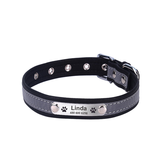 Personalized Dog Leather Collar - Minihomy