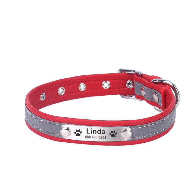 Personalized Dog Leather Collar - Minihomy