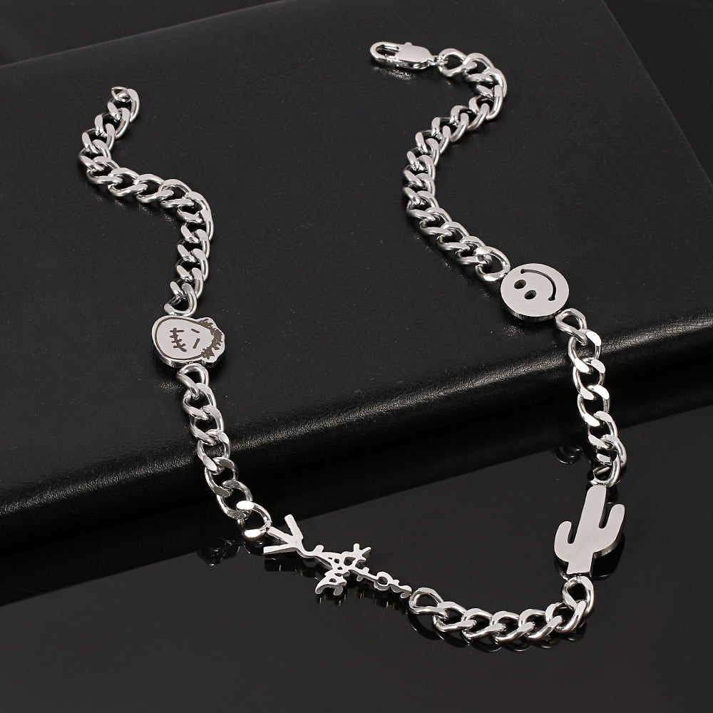 Wind Quenched Stainless Steel Necklace